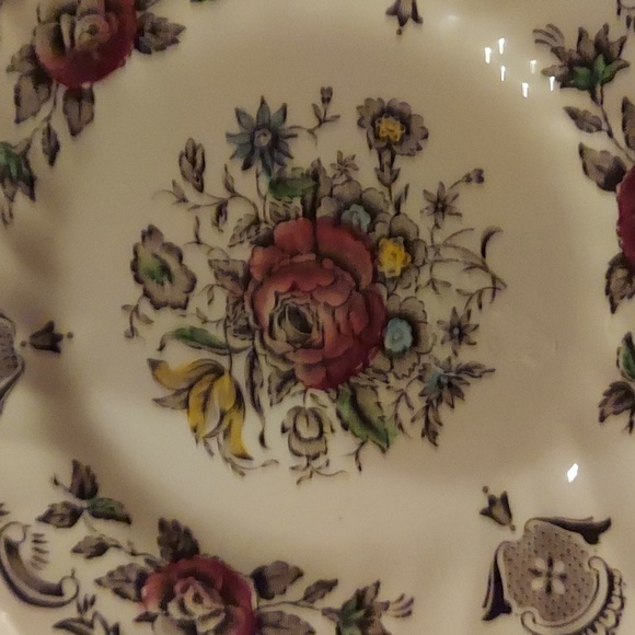 3 Pc Vintage Myott Bouquet Staffordshire Side Bread & Butter Plates - Picture 7 of 12